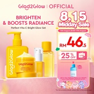 Glad2Glow VITA C Brightening Skincare Set | Facial Wash+Toner+Serum+Moisturizer+Micellar Water | Bri
