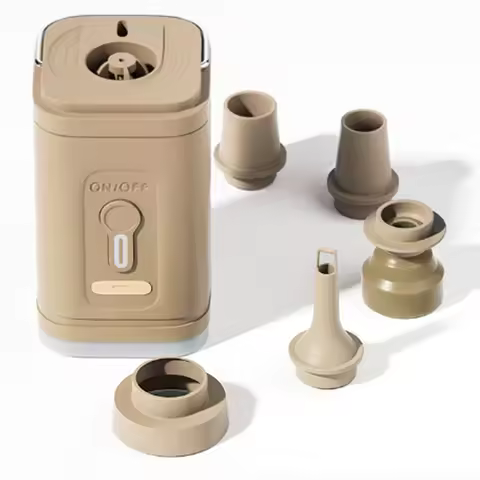 Electric Air Pump Air Mattress Pump USB Rechargeable Quick-Fill Inflator Pump with Camping Light Min