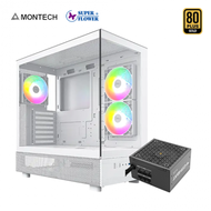 【促銷】振華 COMBAT SG 650W (80+金牌/七年保固)+MONTECH XR 白 全景玻璃機殼