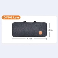Mechanical Keyboard Sleeve 80% 100% Tas Felt Pelindung Keyboard Handle Carry Bag