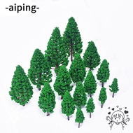 AIPING 20PCS Miniature Pine Tree Dollhouse Ornament Railroad Decoration Fairy Garden Scene Model