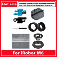 สำหรับ IRobot อุปกรณ์เสริมเครื่องกวาด M6ตัวกรองเครื่องถูพื้น,ถังเก็บน้ำ,ผ้า,ล้อ,Accessories6888หัวฉีดสเปรย์