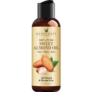 HandcraftBlendsAlmondOil-4FlOz-100%Pureand-PremiumGradeCarrierOilforandHair-HairandBody-Massage-Hexa