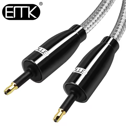 EMK Optical Cable 3.5 Mini Toslink to Toslink Cable Digital SPDIF Fiber Optical Audio Cable toslink 