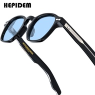HEPIDEM Acetate Polarized Sunglasses for Men Famous Brand Designer Thick Big Size Square Sun Glasses