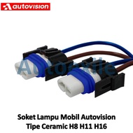 Autovision Socket Ceramic H8 PGJ19-1 H11 PGJ19-2 H16 PGJ19-3 Original Female Socket Car Headlight Mo