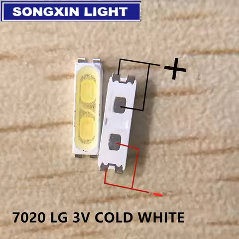 100pcs FOR TV Innotek LED LED Backlight 0.5W 7020 3V Cool white 40LM TV Application LEWWS72R24GZ00