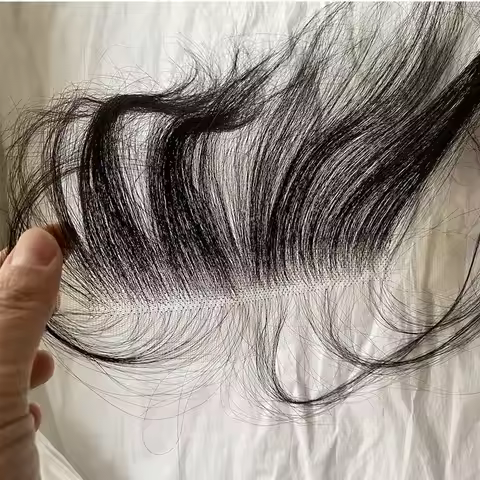 HD Lace Hairpieces Natural Hairline Replacement Fringe Bang Hack Natural Baby Hair Bangs Fringe Fore