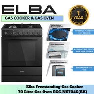 Elba Gas Cooker 4 Burner With Gas Oven EGC-N6704G(BK) 70L