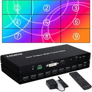 1080P Video Wall Controller 3×3 HDMI Video Wall Splicing Processor 9-Channel TV Wall Controller 3x1 