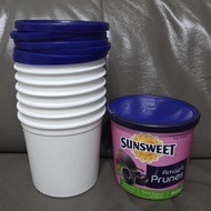 Sunsweet 日光牌 西梅用膠盒 @$4 (九成新, 高大約10.5cm, 共有7個, 全要可$20及優先, 圖右只作參考)