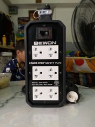 ปลั๊กพ่วงสายไฟ ปลั๊กไฟสามตา Bewon4x8 ปลั๊กไฟ 6 ช่องเสียบ ปลั๊กพร้อมสายไฟและหัวปลั๊ก พร้อมใช้งาน