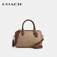 COACH กระเป๋าถือผู้หญิงรุ่น Rowan Satchel Bag In Signature Canvas CV961 IMXHE
