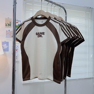 AIMEE Aimee planet brown striped baby tee