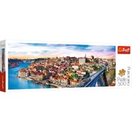 Trefl Panorama Porto, Portugal 500 Piece Jigsaw Puzzle Red 26"x9" Print, DIY Puzzle, Creative Fun, C