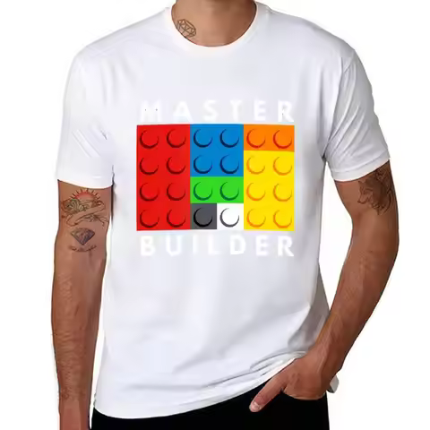 Master Builder Building Blocks Brick Builders Toys T-Shirt t shirts for man graphic vintage man grap