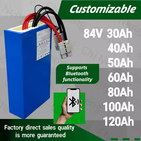 84V 30Ah 30A 50Ah 80Ah 100Ah 100A 72V 60Ah 60A lithium ion battery pack bluetooth BMS for 5000w 6000