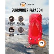 65L CARRIER HIKING CAMPING MEN'S OUTDOOR MOUNTAIN BACKPACK + RAINCOVER SUNRUNNER ADVENTURE SNR6043