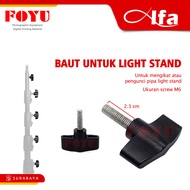 Baut Light Stand Tripod Lampu Alfa