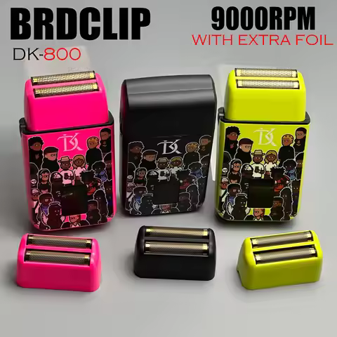 9000 RPM Electric Shaver BRDCLIP DK800 Professional Hair Clipper for Men Beard Trimmer Cartoon Graff
