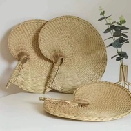 Fan Spokes Woven With Decorative Brush Leaves