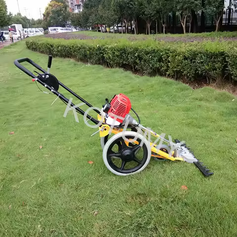 Hand Push Multi-Function Lawn Mower Land Reclamation Garden Orchard Grass Agricultural Wasteland 4-S