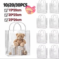 Reusable Transparent Plastic Gift Bags Waterproof PVC Tote Packaging For Souvenir Giveaway Loot Bags