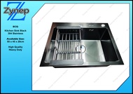 ECQ 304 STAINLESS BLACK KITHEN SINK 55X45X20CM