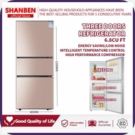 SHANBEN}l'Refrigerator?t*Three*L?Door*Iu?Refrigerator*JJ?6.8*Ub?Cubic*Co?Feet*hO?Energy Saving Low