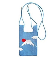 日本ROOTOTE 富士山針織旅行小袋  /ルートート 2532 ミニ ニット ショルダー 富士山 CJ.ベビールー.knit.Fuji-A サックス