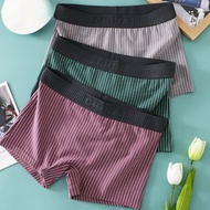 Summer Style Women's Underwear Striped Cotton Mid-Waist Trendy Breathable Women's Boxer D6197