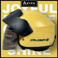 KEITH Cruiser V3 Half Helmet with Smoke Visor - SIRIM Approved