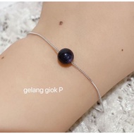 Gelang giok perak asli silver 925 lapis emas putih 7 model impor terlaris