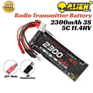 Alienmodel 3S 11.4HV 2300mAh 5C Lipo LiHV Battery For for HV X9D AT9S AT10II FUTABA FF9 10 Transmitt