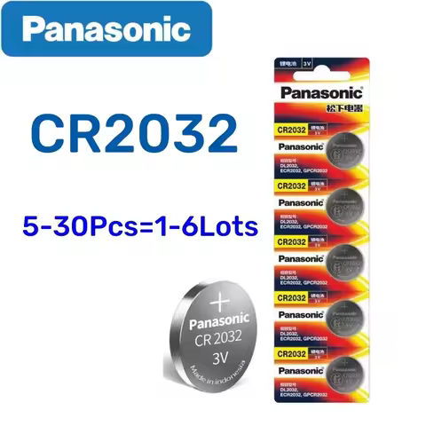 5-30pcs Original PANASONIC CR2032 CR 2032 3V Lithium Battery For Watch Calculator Clock Remote Contr