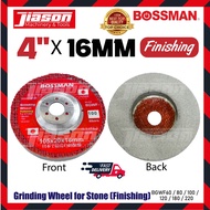 BOSSMAN BGWF60/80/100/120/180/220 4" x 16MM Grinding Wheel For Stone (Finishing)
