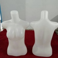 PUTIH Adult Body Mannequin Shirt Statue / Half Body Female Statue / White Female Mannequin
