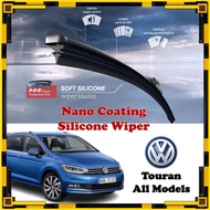 Volkswagen Touran - Nano Coating Soft Silicone Car Wiper Blades - 1 Pair / Pengelap ( CrossTouran 2003 onwards )
