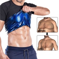 Men's Shapewear Tights - Short Sleeve Sports Shaper for Belly Contouring