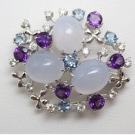 Japan Jewelry Pola K18 18K 750 white gold pendant top broach