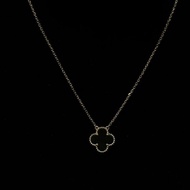 VCA 黑花中號四葉草項鍊 98新 鍊長41cm