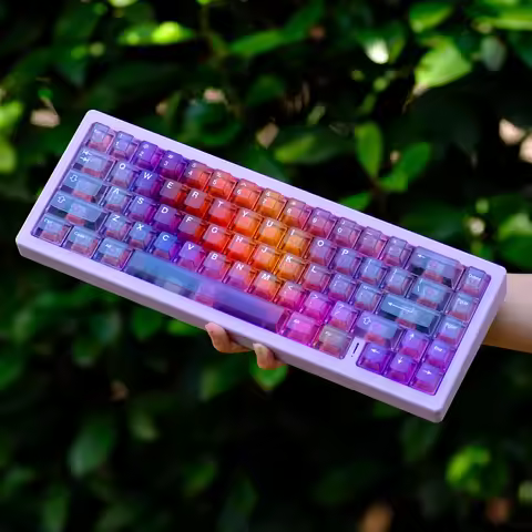 122 keys Aifei Transparent Keycaps Cherry Profile Colorful Foggy PC Keycap For MX Cherry 61 64 68 87