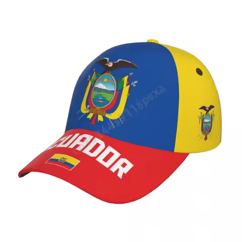 Unisex Ecuador Flag Cool Ecuadorian Adult Baseball Cap Patriotic Hat for Baseball Soccer Fans Men Wo