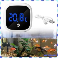 [AmlesoaeMY] Aquarium Thermometer Celsius/ Fahrenheit USB Rechargeable Touch Screen Fish Tank Access
