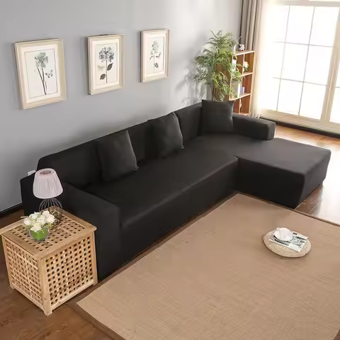 Sofa Slipcover Sofa Protector L Shape Sofa Cover Polyester 3+2 Seat Corner Sofa Cover L Shape Slipco