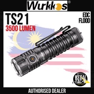 WURKKOS TS21 - 3500 LUMEN High Performance Flood Flashlight Full Set with Battery - - KEDAI TAC-T