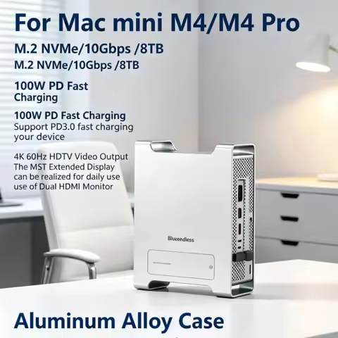 10Gbps C HUB Premium SSD Docking Stand M.2 NVMe SSD Enclosure 4K 60HZ HDMI SD4.0 TF4.0 For MAC Mini 