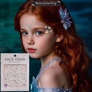 BEAUTYSTARTING DIY Eyes Face Self Adhesive Makeup Temporary Tattoo Beauty Shell Diamonds Jewels Stic