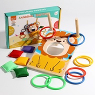 < Children's Toys E7G] Fun Two-In-One Sandbag Ring Throwing Outdoor Game Parent-Child Interaction Co