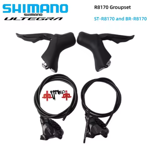 SHIMANO ULTEGRA R8170 Groupset 2x12 Speed BR-R8170 Hydraulic Disc Brake With Brake Pads And ST-R8170